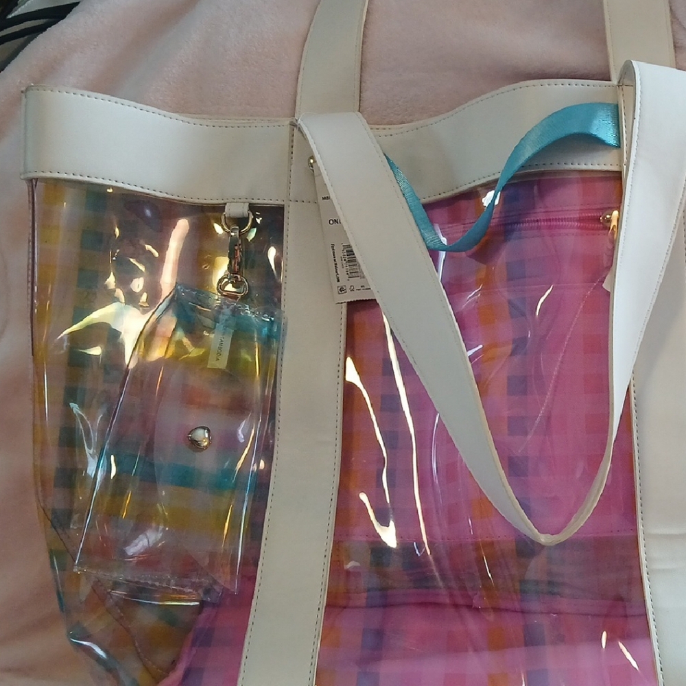 NOBO Pink and Yellow Tote Bag with Vibrant Design